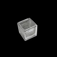 Ваза стеклянная Кубик 3D 9 х 9 х 9 см, прозрачный, Z34-33 - вид 1 миниатюра