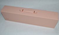 Коробка прямоугольная с ручкой ПРЕМИУМ, кожзам, пыльная роза, W13-11 - вид 1 миниатюра