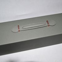 Коробка прямоугольная с ручкой ПРЕМИУМ, кожзам, графит, W13-11 - вид 2 миниатюра