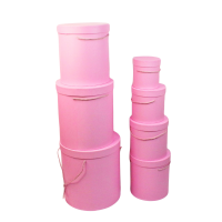 Коробка цилиндр, набор из 7 шт, темно-розовый, Z3-30 - вид 1 миниатюра