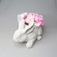 Гипсовая фигура-кашпо Кролик, h12.5 х 20 см - вид 3 миниатюра