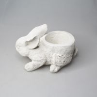Гипсовая фигура-кашпо Кролик, h12.5 х 20 см - вид 2 миниатюра