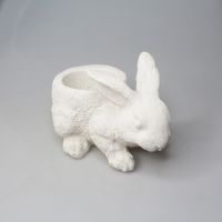 Гипсовая фигура-кашпо Кролик, h12.5 х 20 см - вид 1 миниатюра