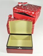 Коробка прямоугольная с откидной крышкой For you, набор из 3 шт, бордовый, W90-3 - вид 7 миниатюра