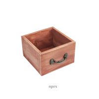 Ящик деревянный для цветов и подарков с железной ручкой, 15 х 15 х 9.5 см - вид 2 миниатюра