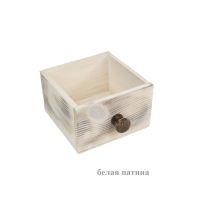 Ящик деревянный для цветов и подарков с деревянной ручкой, 15 х 15 х 9.5 см - вид 2 миниатюра