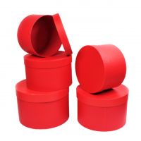 Коробка цилиндр, набор из 5 шт, красный, Z3-31 - вид 1 миниатюра