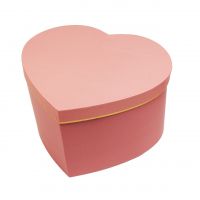 Коробка сердце с золотой каймой, набор из 10 шт, темно-розовый, Z3-37 - вид 1 миниатюра