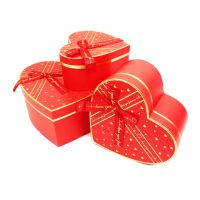Коробка сердце Love you forever, набор из 3 шт, красный, Z3-46 - вид 1 миниатюра