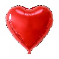 Шар фольгированный Сердце 76.5 см, красный - вид 1 миниатюра