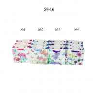 Сумка бумажная 14 х 15 х 6 см, Цветочная коллекция, 12 шт, Z58 - вид 1 миниатюра