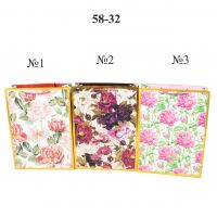 Сумка бумажная 42 х 31 х 12 см, Цветочная коллекция, 12 шт, Z58 - вид 2 миниатюра