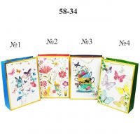 Сумка бумажная 42 х 31 х 12 см, Цветочная коллекция, 12 шт, Z58 - вид 3 миниатюра