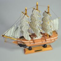Корабль с парусами, h22 см х 23 см, W96-21 - вид 5 миниатюра