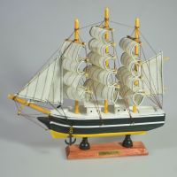 Корабль с парусами, h22 см х 23 см, W96-21 - вид 3 миниатюра