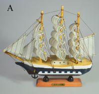 Корабль с парусами, h22 см х 23 см, W96-21 - вид 12 миниатюра