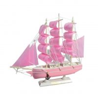 Корабль с розовыми парусами, h28 см х 29 см, W96-16 - вид 1 миниатюра