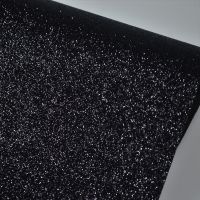 Ткань декоративная с глиттером, черный, 140 см, Р48-2/Z15-1 - вид 1 миниатюра