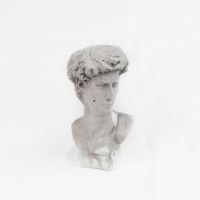 Гипсовая фигура-кашпо Давид, h18 см, белый/серый - вид 5 миниатюра