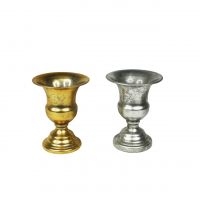 Кашпо металлическое Кубок Винтаж h17 х d13 см, FA16-2 - вид 1 миниатюра