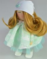 Интерьерная кукла Модница 20 см, ручная работа - вид 2 миниатюра
