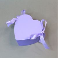 Коробка Сердце с репсовой лентой, h6 х 11 х 11 см, Z20-15 - вид 10 миниатюра