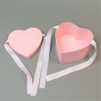 Коробка Сердце с репсовой лентой, h6 х 11 х 11 см, Z20-15 - вид 5 миниатюра