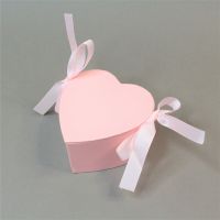 Коробка Сердце с репсовой лентой, h6 х 11 х 11 см, Z20-15 - вид 6 миниатюра