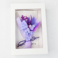 Букет декоративный из сухоцветов и стабилизированных цветов с открыткой 14 см, Z14-5 - вид 1 миниатюра
