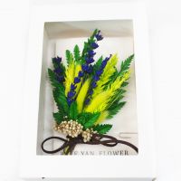 Букет декоративный из сухоцветов и стабилизированных цветов с открыткой 14 см, Z14-5 - вид 4 миниатюра