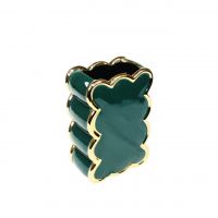 Ваза керамическая Золотая Кайма h18 х 6.5 х 11 см, Z31-35 - вид 2 миниатюра