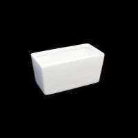 Кашпо керамическое h8 х 16 х 8 см, белый, Z21-20 - вид 1 миниатюра