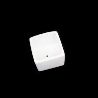 Кашпо керамическое Кубик h9 х 9 х 9 см, белый, Z21-22 - вид 1 миниатюра
