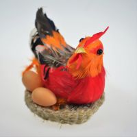 Пасхальная композиция Курочка в гнезде 13 х 14 см, М90-9 - вид 1 миниатюра