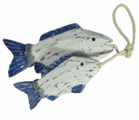Рыба декоративная пара, белый/синий, W96-14 - вид 1 миниатюра