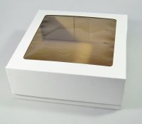 Коробка с крышкой окном 25 х 25 х 10 см, белый, К20 - вид 1 миниатюра