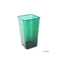 Вазон пластиковый прозрачный h24.5 х 14 х 14 см, W15-18/24 - вид 2 миниатюра