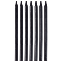 Свечи для торта 10 см, 12 шт, черный, 1502-5233 - вид 1 миниатюра