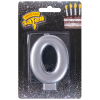 Свеча для торта Цифра 8 см, серебро, в ассортименте Свеча для торта Цифра 8 см, серебро, в ассортименте