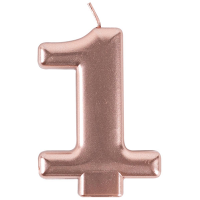 Свеча для торта Цифра 8 см, розовое золото, в ассортименте Свеча для торта Цифра 8 см, розовое золото, в ассортименте