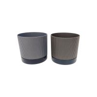 Кашпо пластиковое с поддоном Рифленое d33.5 х h31 см, FA50-14 Кашпо пластиковое с поддоном Рифленое d33.5 х h31 см, FA50-14