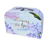 Коробка чемодан Flowers for you, набор из 3 шт, дизайн 1, W120-21 - вид 1 миниатюра