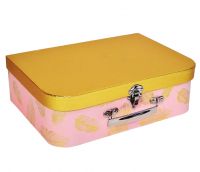 Коробка чемодан Перо золотое, набор из 3 шт, розовый, W120-28 - вид 1 миниатюра