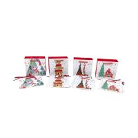 Сумка бумажная 15 х 15 х 6.5 см, Новогодний дизайн, 12 шт, FA39-45 - вид 1 миниатюра