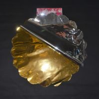 Салфетка для цветов d 60 см, металл, золото - вид 1 миниатюра