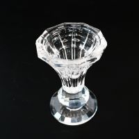 Подсвечник стеклянный Кристалл h8.5 см, Z43-4 - вид 1 миниатюра