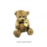 Мягкая игрушка Медведь вельветовый, h16 см, Z17-2 - вид 1 миниатюра