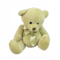 Мягкая игрушка Медведь с атласным бантом, h18 см, фисташковый, Z17-4 - вид 1 миниатюра