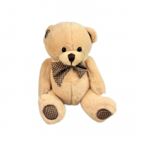 Мягкая игрушка Медвежонок с бантом, h13 см, Z17-5 - вид 1 миниатюра