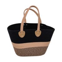 Корзина овальная Сумка с ручками h27(45) х 38 х 21 см, текстиль, черный/мокко, FA35-30 Корзина овальная Сумка с ручками h27(45) х 38 х 21 см, текстиль, черный/мокко, FA35-30